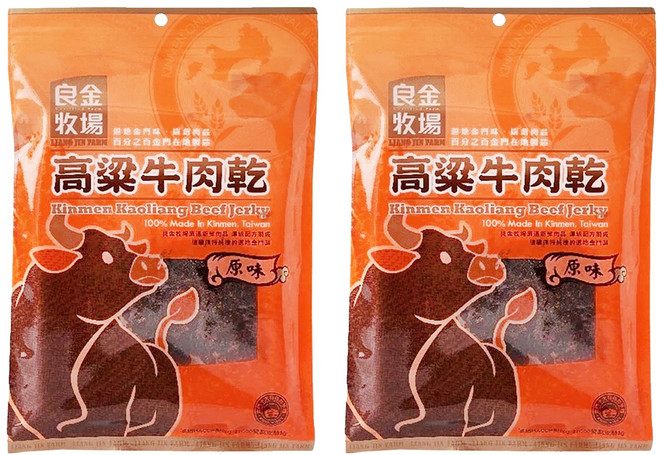 良金牧場 高粱原味牛肉乾, 165g, 2包