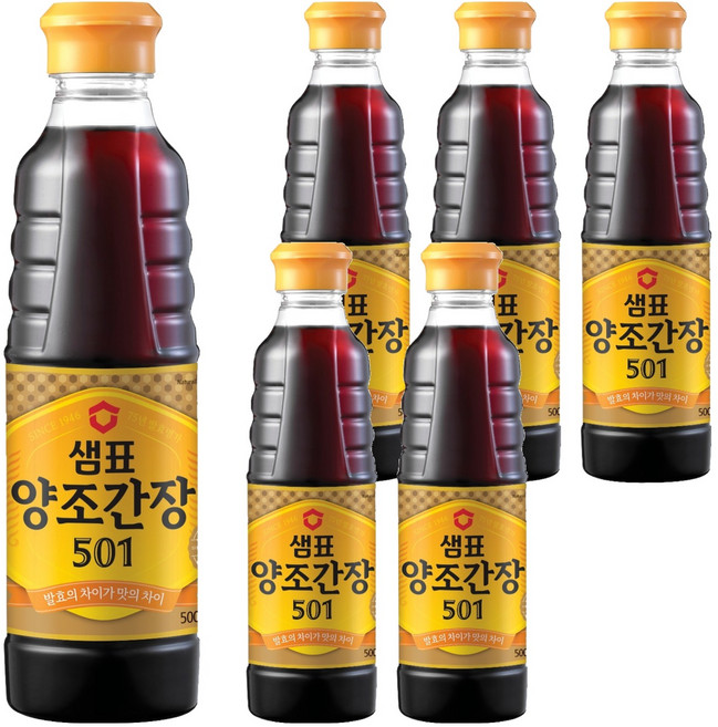 샘표 양조간장 501, 500ml, 6개