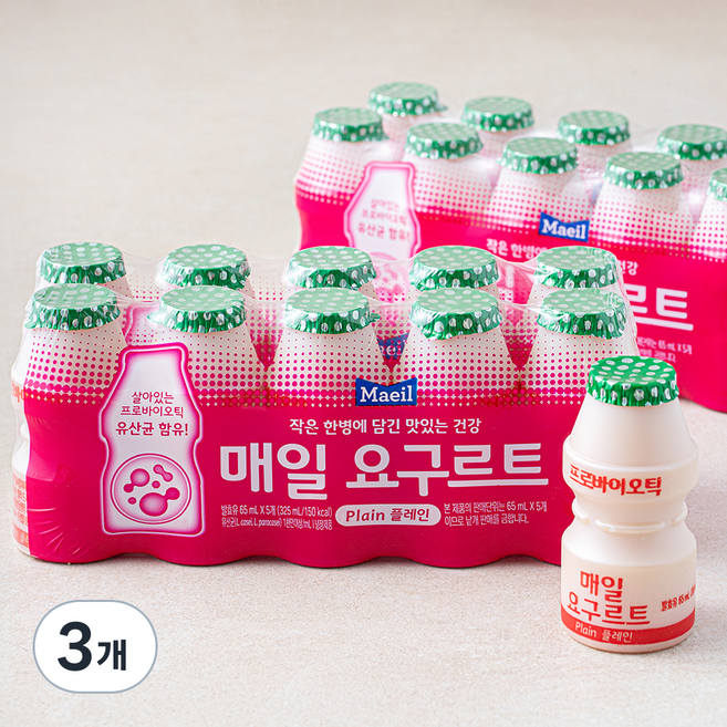 매일유업 요구르트, 65ml, 20개입, 3개