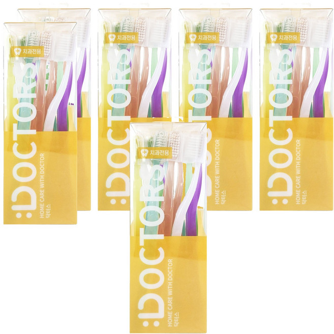 DOCTORS 교정 V컷 슬림 미세모 칫솔, 12개입, 6개