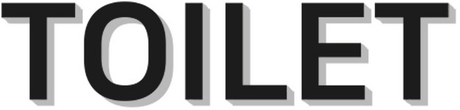 스튜디오투명 화장실 표지판 블랙, TOILET, 1개