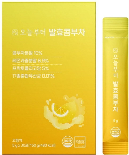 오늘부터 발효콤부차 레몬맛, 5g, 30개입, 1개