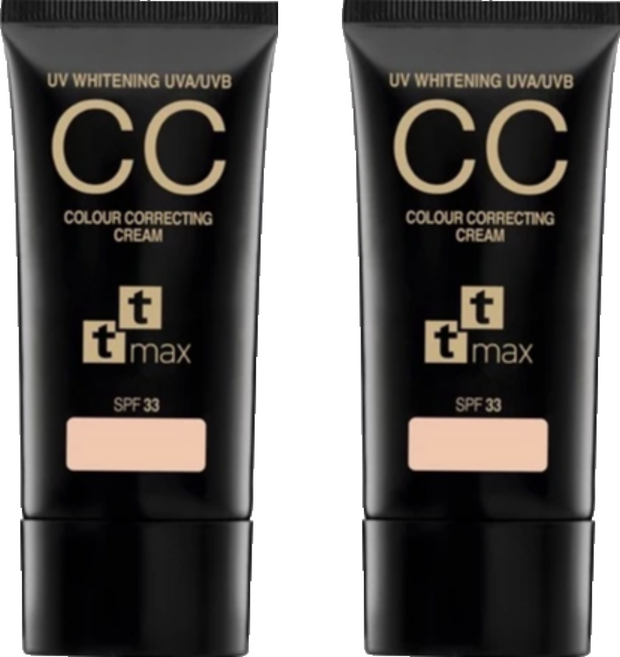 ttmax 全效完美修飾CC霜SPF33, 15%修飾潤色, 30ml, 2入