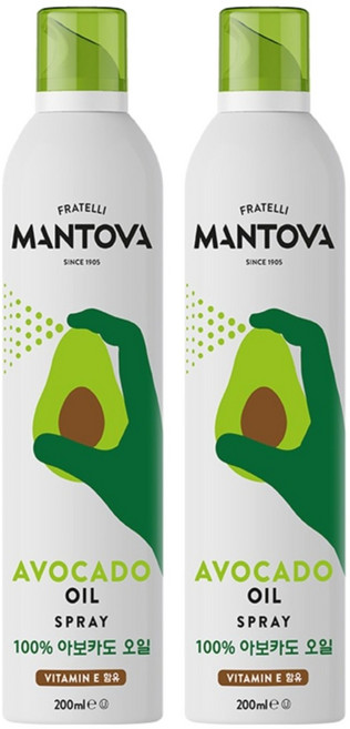 만토바 아보카도 오일 스프레이, 200ml, 2개