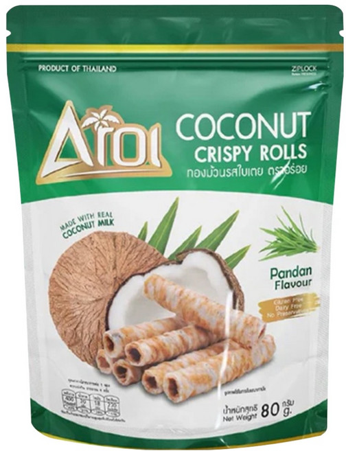 泰國 AROI 香蘭風味椰子捲, 80g, 1包