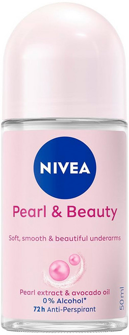 NIVEA 妮維雅 台灣公司貨 珍珠煥采系列 止汗爽身乳液, 50ml, 1瓶