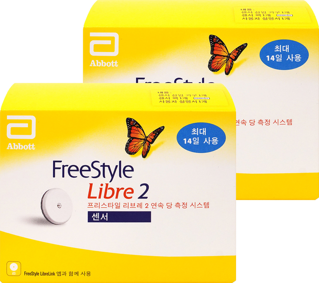 애보트 프리스타일 리브레2 연속 혈당측정기, FreeStyle Libre 2, 2개