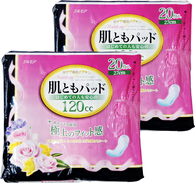 ELLEMOI 日本一番 失禁棉墊 中量型, 27cm, 20片, 2包