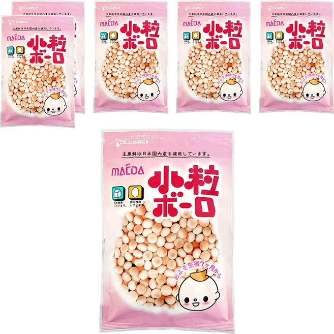 MAEDA 大阪前田製菓 乳球 小粒燒菓子, 蛋酥, 100g, 6包