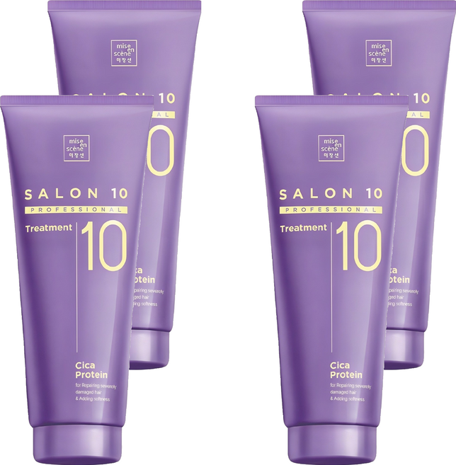 미쟝센 살롱 10 프로페셔널 시카 프로틴 트리트먼트, 215ml, 4개