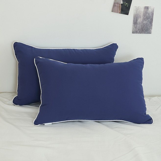 아임리빙 사계절 스윗엣지 통세탁 베개, 네이비, 2개