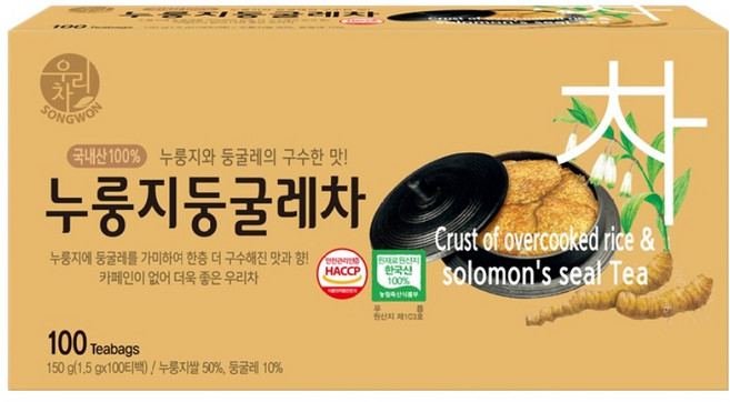 우리차 누룽지 둥굴레차, 1.5g, 100개입, 1개