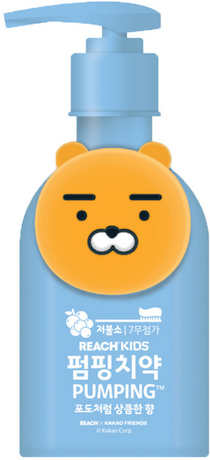 리치 카카오프렌즈 키즈 펌핑치약 블루, 160g, 1개