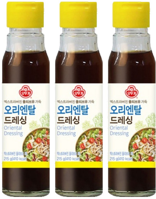 오뚜기 오리엔탈 드레싱, 3개, 215g