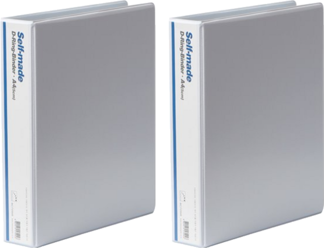 희망사무포인트 3공 D링 바인더 5cm 라벨색상 랜덤, 백색, 2개