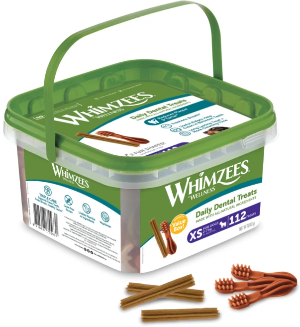 웰니스윔지스 강아지 덴탈껌 버라이어티팩 XS, 치석 치태 제거, 840g, 1개 - 쿠팡