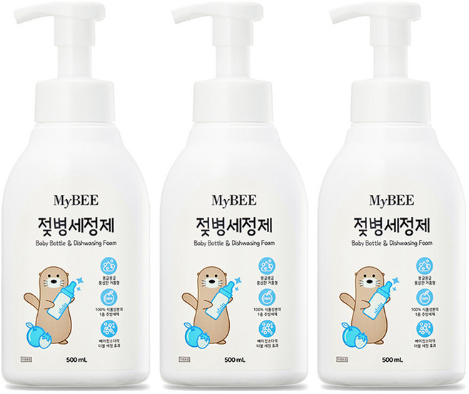 마이비 젖병세정제 거품형, 500ml, 3개