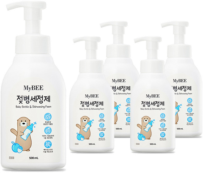 마이비 젖병세정제 거품형, 500ml, 5개