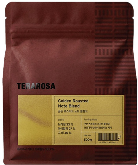 테라로사 골든 로스티드 노트 블렌드, 500g, 1개