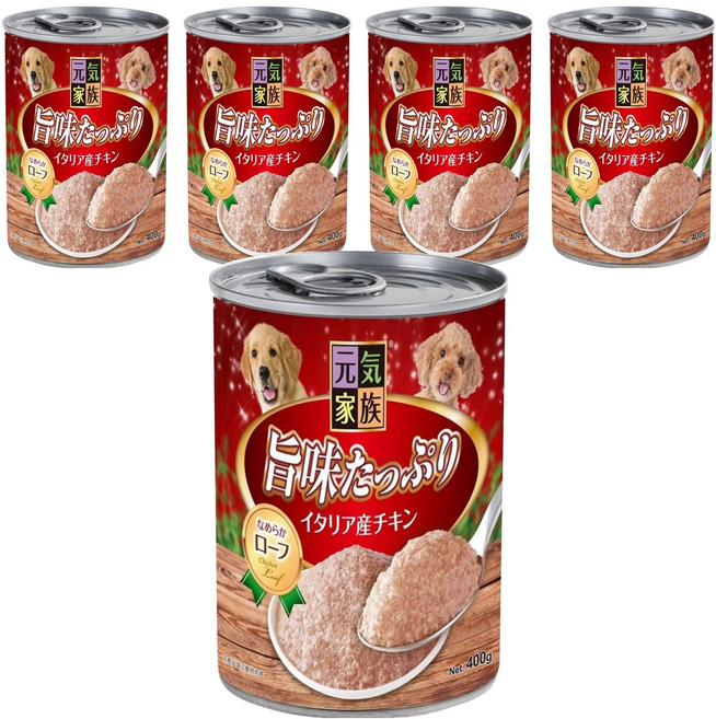 元氣家族 犬用罐頭 6個月以上, 400g, 5罐