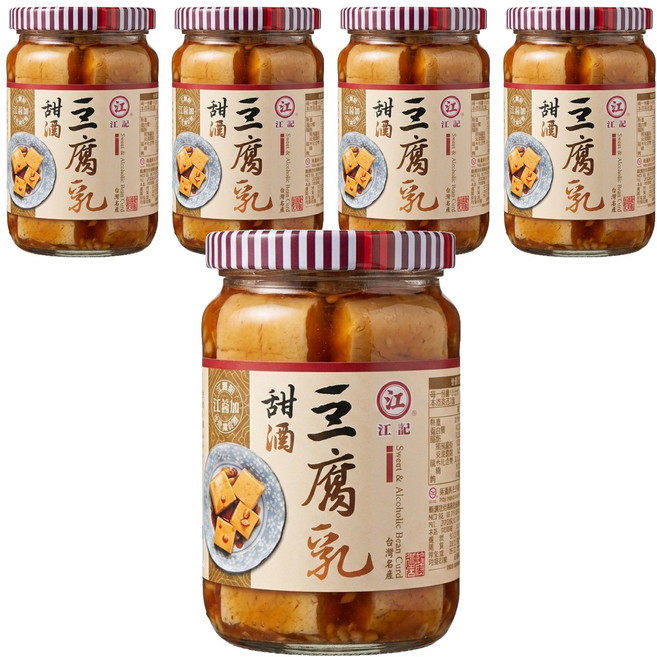 江記 甜酒豆腐乳, 380g, 5罐