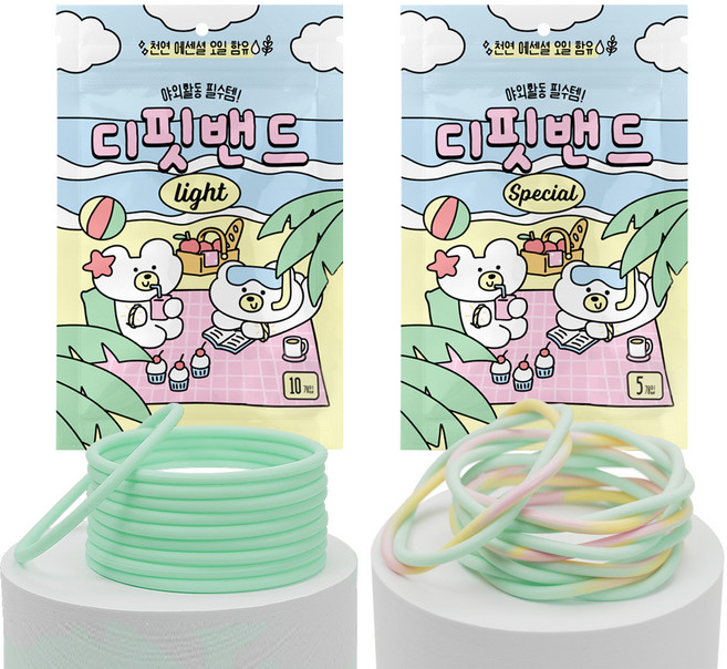 디핏밴드 아동용 국산 썸머밴드 스페셜 5p + 라이트 10p 세트 M, 민트, 1세트