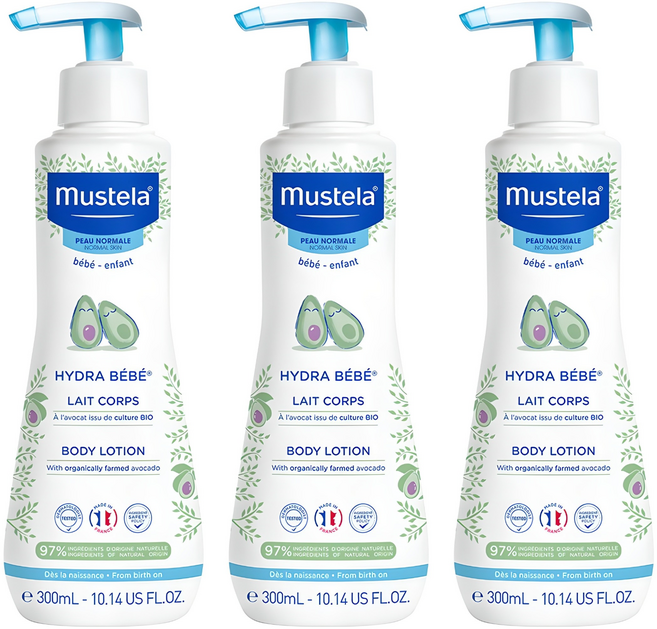 무스텔라 이드라 베베 바디로션, 300ml, 3개