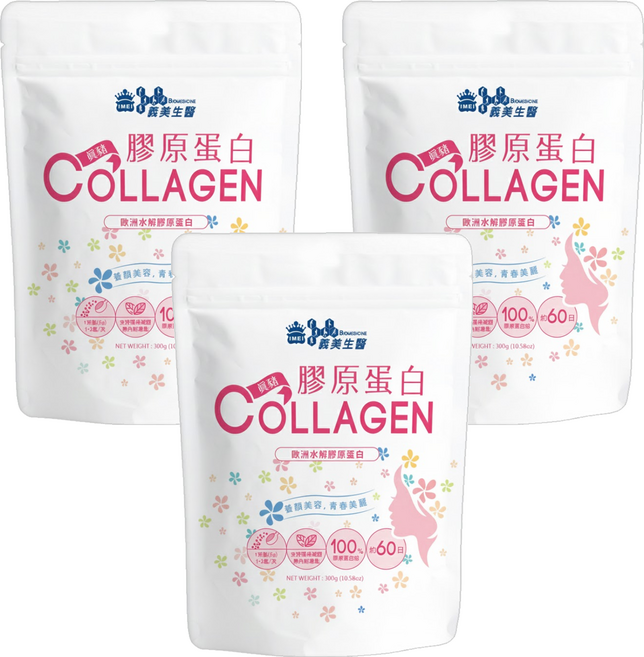 義美生醫 膠原蛋白粉 300g, 3袋