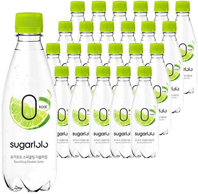 슈가로로 스파클링 더블라임 탄산음료, 350ml, 24개