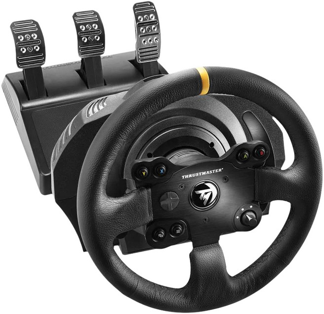 THRUSTMASTER 圖馬斯特 方向盤 + 腳踏 支援PC/Xbox, TX Racing Wheel Leather Edition, 1個