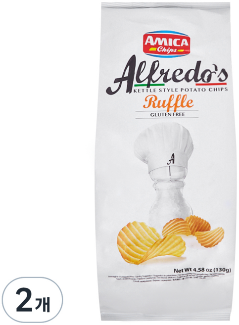 아미카칩스 알프레도 오리지널러플 감자칩, 130g, 2개