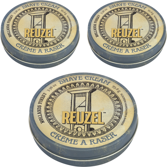 리우젤 남성용 면도 크림, 95.8g, 3개