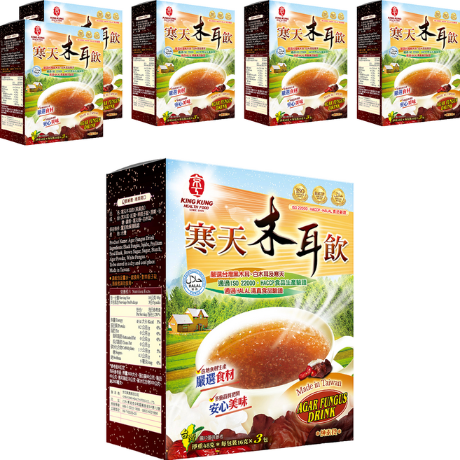 京工 寒天木耳飲, 16g, 150ml, 3包, 6盒