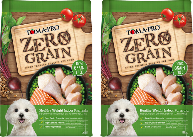 TOMA-PRO 優格 室內犬用 低活動量體重管理配方 零穀小顆粒乾糧, 2.5kg, 2袋, 雞肉