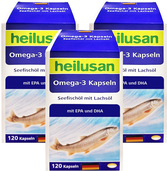 heilusan 好立善 純淨深海鮭魚油, 120顆, 700mg, 3罐