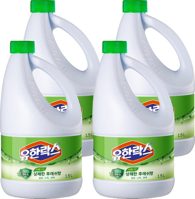 유한락스 후레쉬, 1.5L, 4개