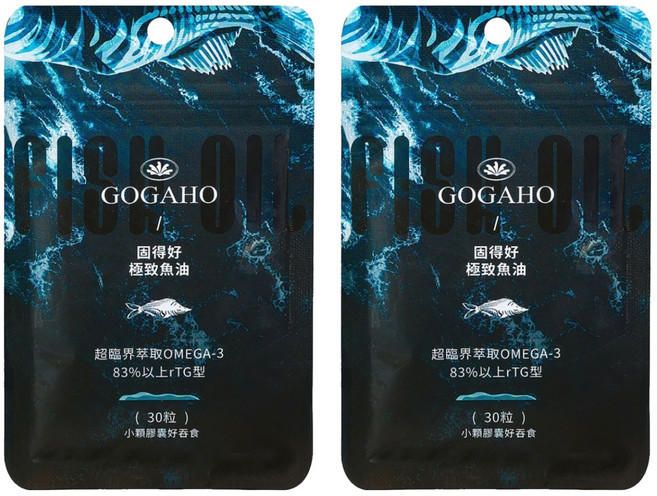 GOGAHO 極致魚油, 30顆, 25.5g, 2個