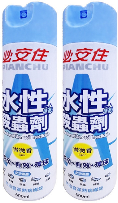 必安住 水性殺蟲劑, 600ml, 2瓶