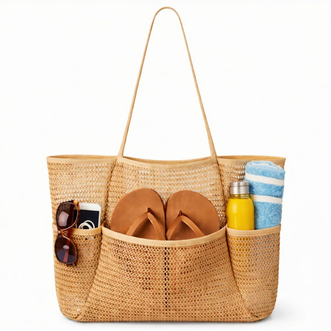 가주가샵 대형 메쉬 비치백