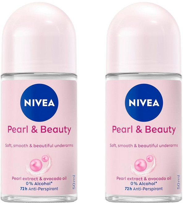 NIVEA 妮維雅 珍珠煥采系列 止汗爽身乳液, 50ml, 2瓶