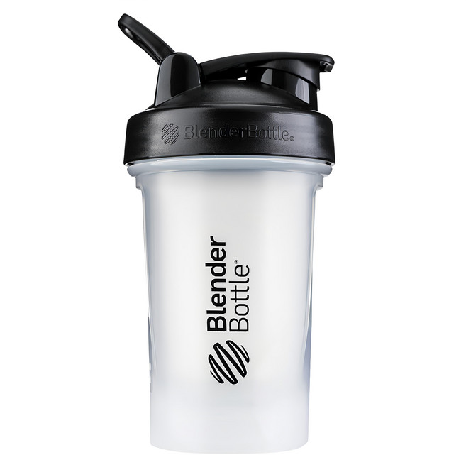 Blender Bottle Classic V2 基本款 搖搖杯 20oz, 黑蓋白, 600ml, 1個