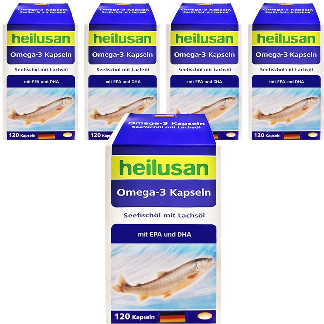 heilusan 好立善 純淨深海鮭魚油, 120顆, 700mg, 5罐