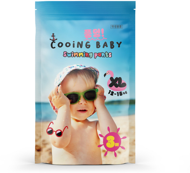 Cooing 쿠잉 풍덩 수영장 팬티 아동공용, 특대형(XL), 9매