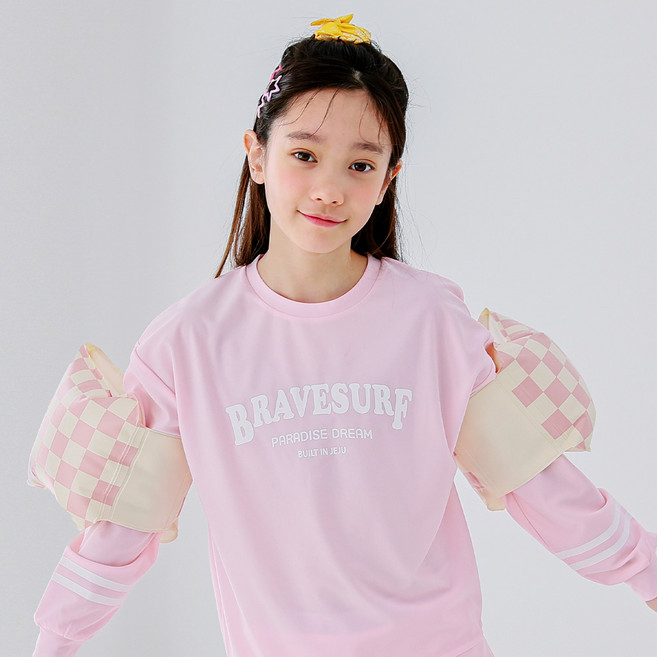 BAYB 체커보드 암링 팔튜브 2p, 핑크, 1개