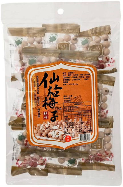彤旺食品 仙楂梅子, 195g, 1袋