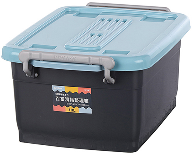 KEYWAY 聯府 百富滑輪整理箱 BF-131 13L, 藍色, 1個