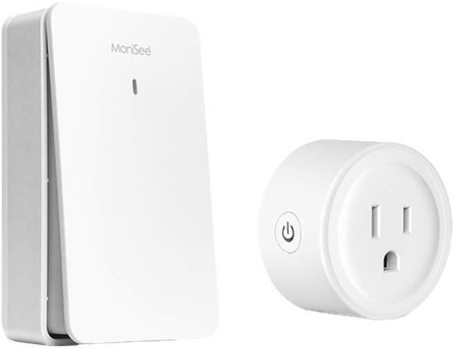 MoniSee 莫尼希 智能控制無線開關+電源插座 433Mhz 耐燃改性塑, 1個