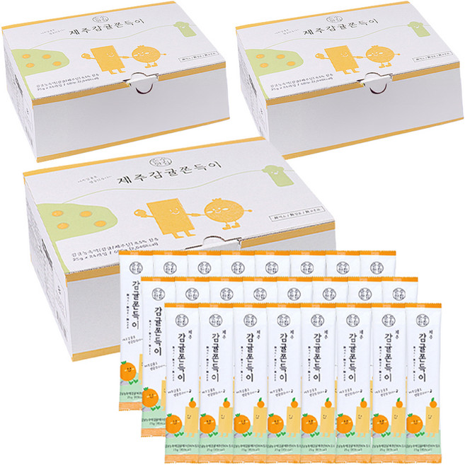 순수한집 제주 감귤 쫀득이, 600g, 3개