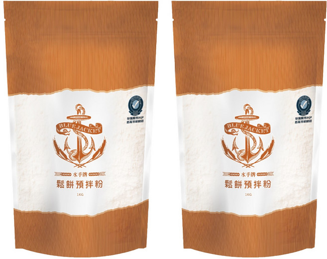 聯華製粉 BLUE JACKET 水手牌 鬆餅預拌粉, 1kg, 2包