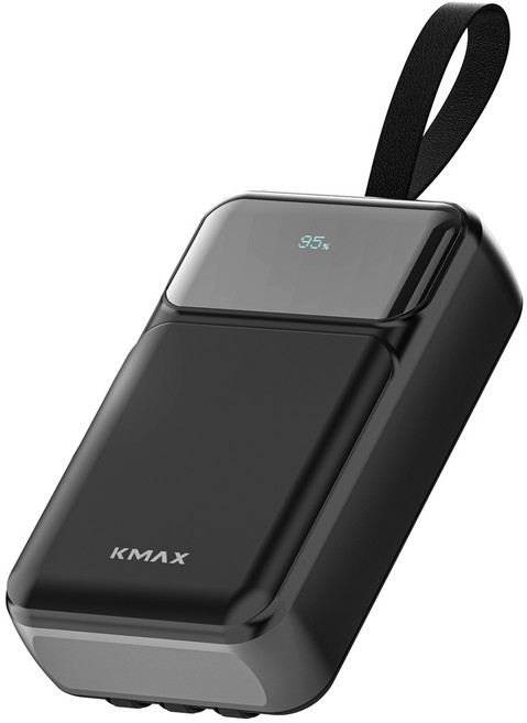 케이엠디자인 빌트인 3in1 고속충전 보조배터리, KBATPD7, 블랙